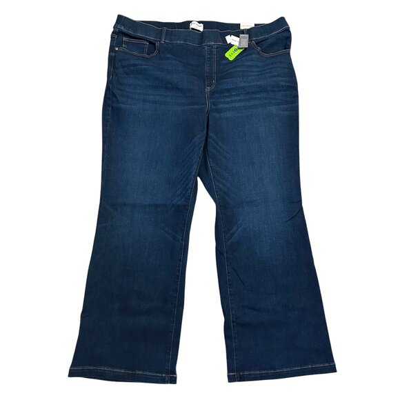 Lane Bryant Plus Size 28 Pull On High Rise Boot Cut Jeans Denim Pants Blue NWT - Picture 1 of 8